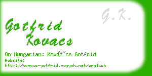 gotfrid kovacs business card